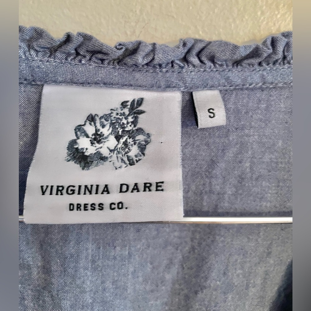 Virginia Dare (VDDC) Janie Wrap Dress Blue Size Small- EUC - Picture 6 of 11